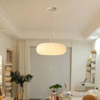 Modern Cream Pendant Lamp in Simple Chandelier Style with Warm LED Lighting