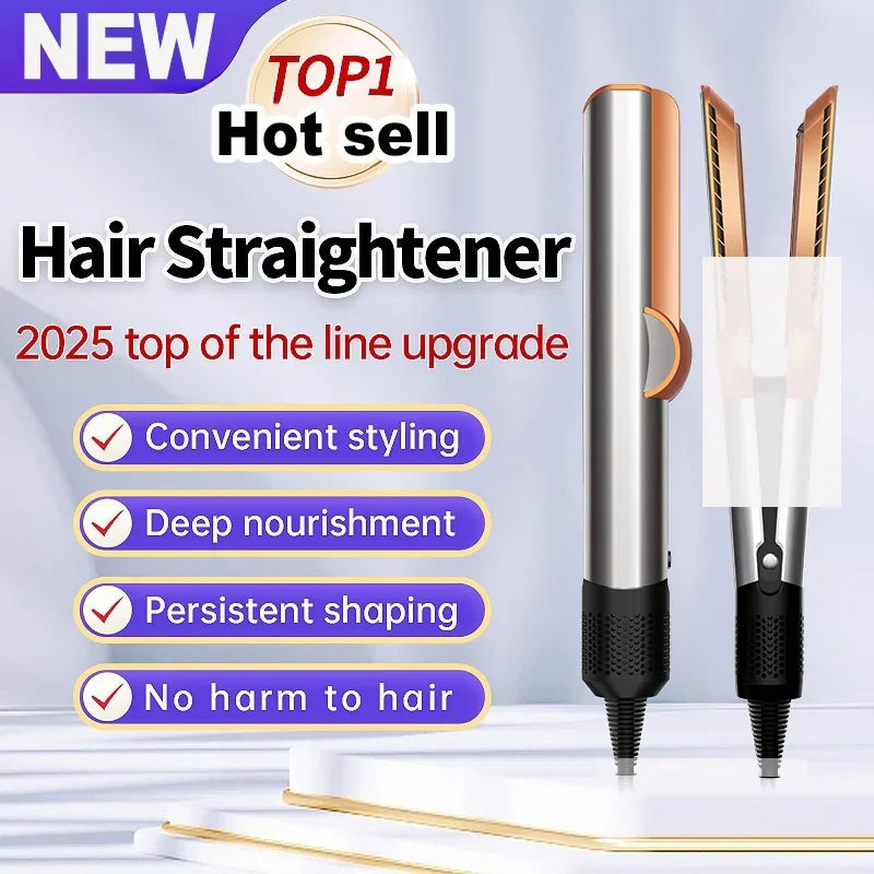 2-in-1 Hair Straightener & Dryer | Negative Ion Technology | Long-Lasting Styling