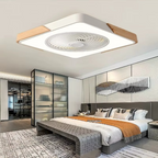 Ultra-Thin Nordic-Inspired Square Ceiling Fan Lamp