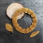 DekoMould Silicone Mold Rosette & Leaves | For Fondant, Chocolate & Sugar Paste | Finest Baking Decoration & Frame Designs