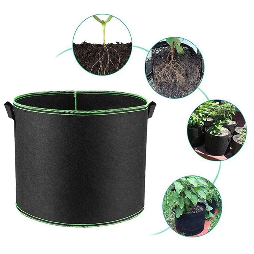 Planting bag made of nonwoven fabric – Robust garden container with handles for plants