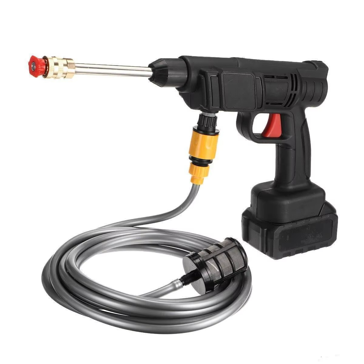 Portable Cordless High-Pressure Car Washer with Rechargeable Lithium Battery