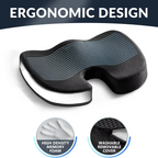 Gel Seat Cushion with Memory Foam and Non-Slip Support for Office, Car, and Home