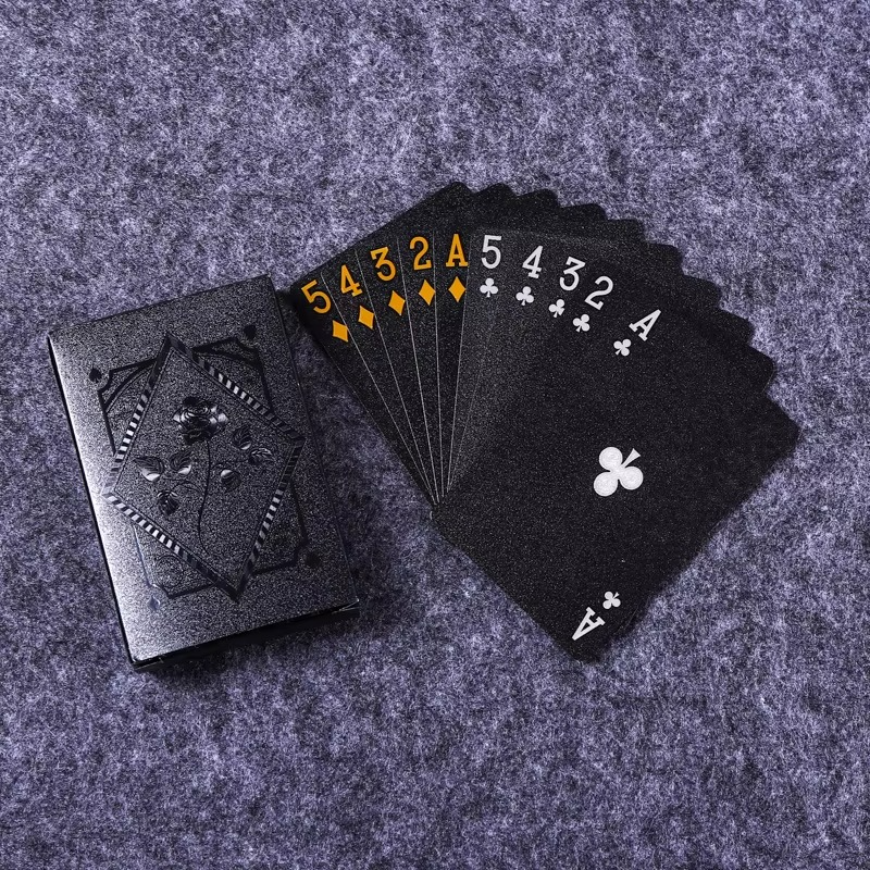 Luxury Black & Gold Waterproof Poker Playing Cards