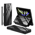 Shockproof Armor Case Glass Cover Stand Insert Card Leather Case for Samsung Galaxy Z Fold 5/4