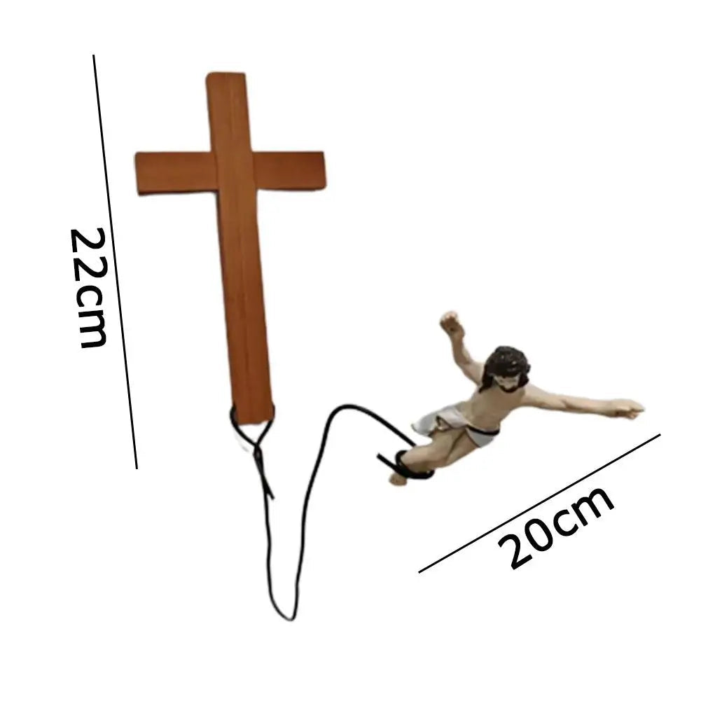 Bungee Jumping Jesus Easter Atmosphere Decorative Ornaments Christ Figure Religious Decorations Holiday Gifts Hanging Ornaments