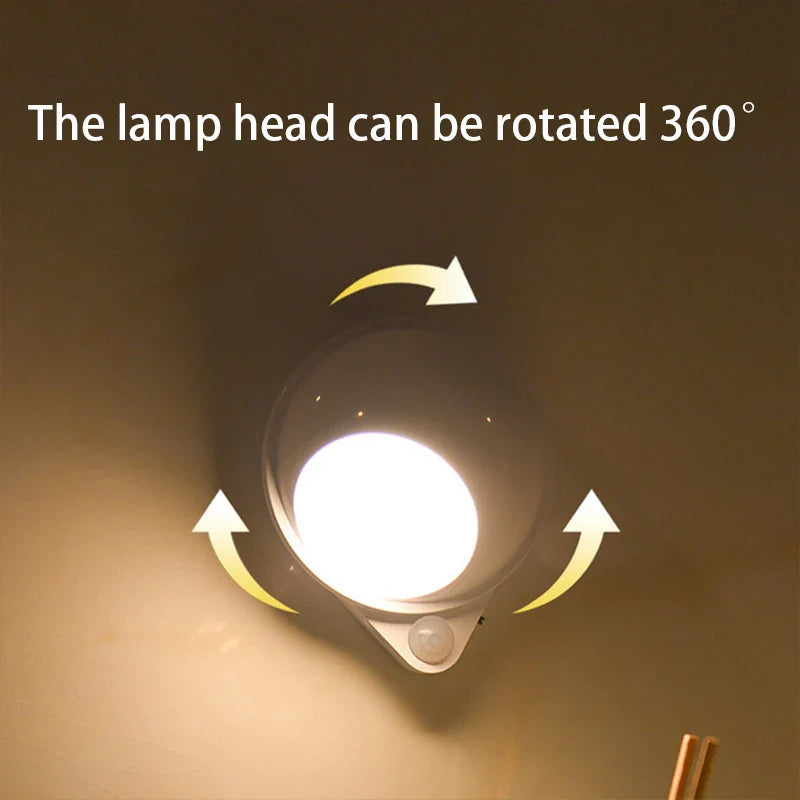 Intelligent LED Night Light GlowMate 360 | 360° Rotatable | Motion Sensor | USB Rechargeable