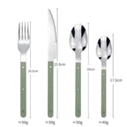 24-Piece Stainless Steel Cutlery Set with Engraved Design - BistroLine