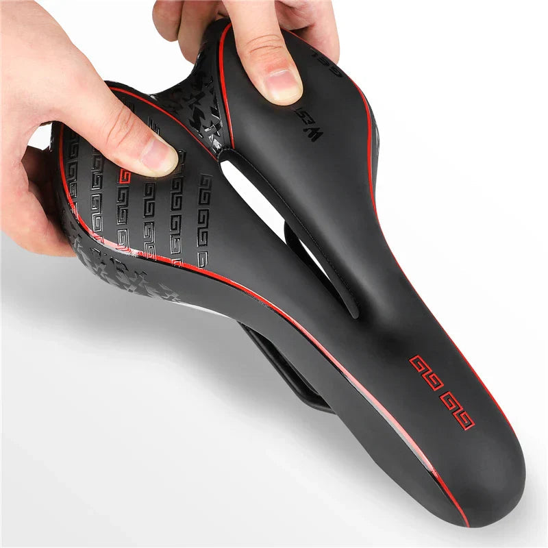 Gel Comfort Bicycle Saddle – The Most Comfortable Bike Seat for Road and MTB, Lightweight PU Leather, Gel + Foam Padding, 27cm x 16cm