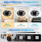 Adjustable Lighting Modern Ceiling Fan with Remote