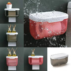 Wall-Mounted Toilet Paper Holder | With Shelf & Waterproof Box | Modern & Space-Saving