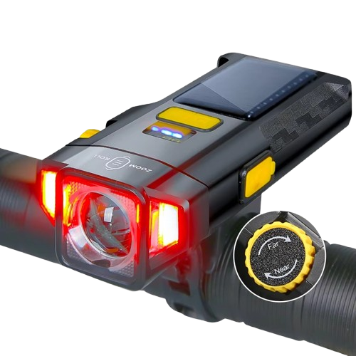 High Brightness USB Rechargeable Bicycle Light with IPX5 Waterproof Rating and Adjustable Brightness for Night Biking