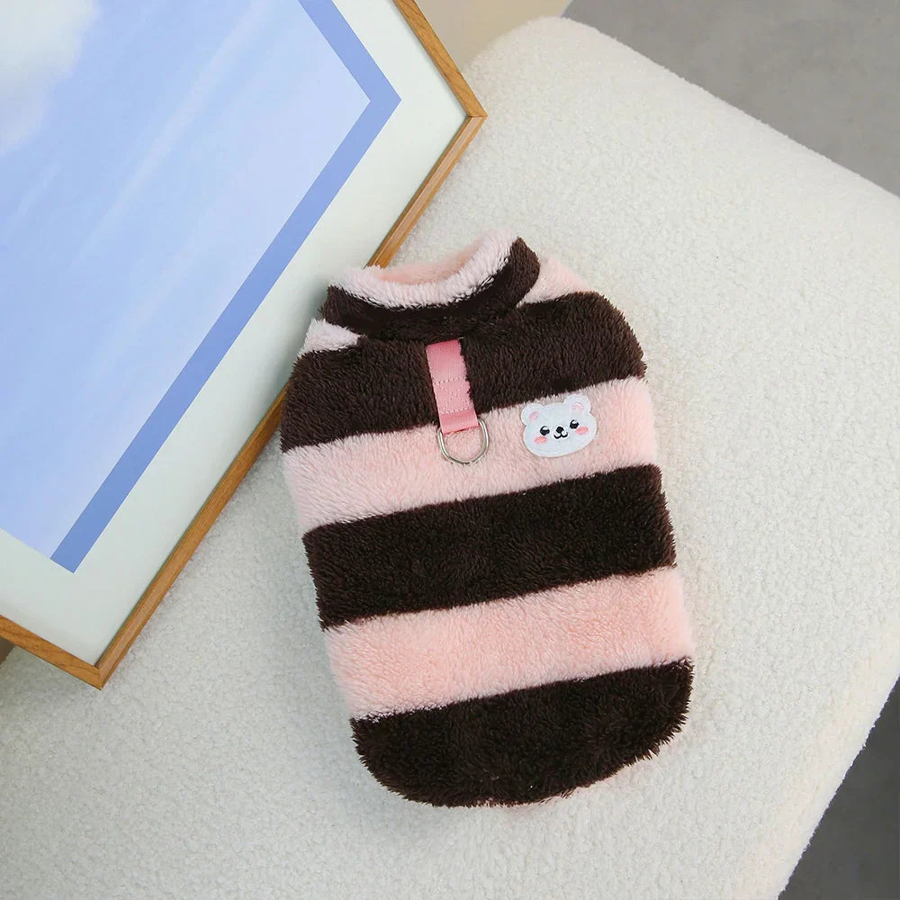 Warmer fleece dog sweater for small dogs