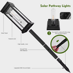 Solar Glow Garden Path Lights – 2 Piece Set