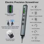 Mini Electric Precision Screwdriver Set with 64 Magnetic Bits and LED