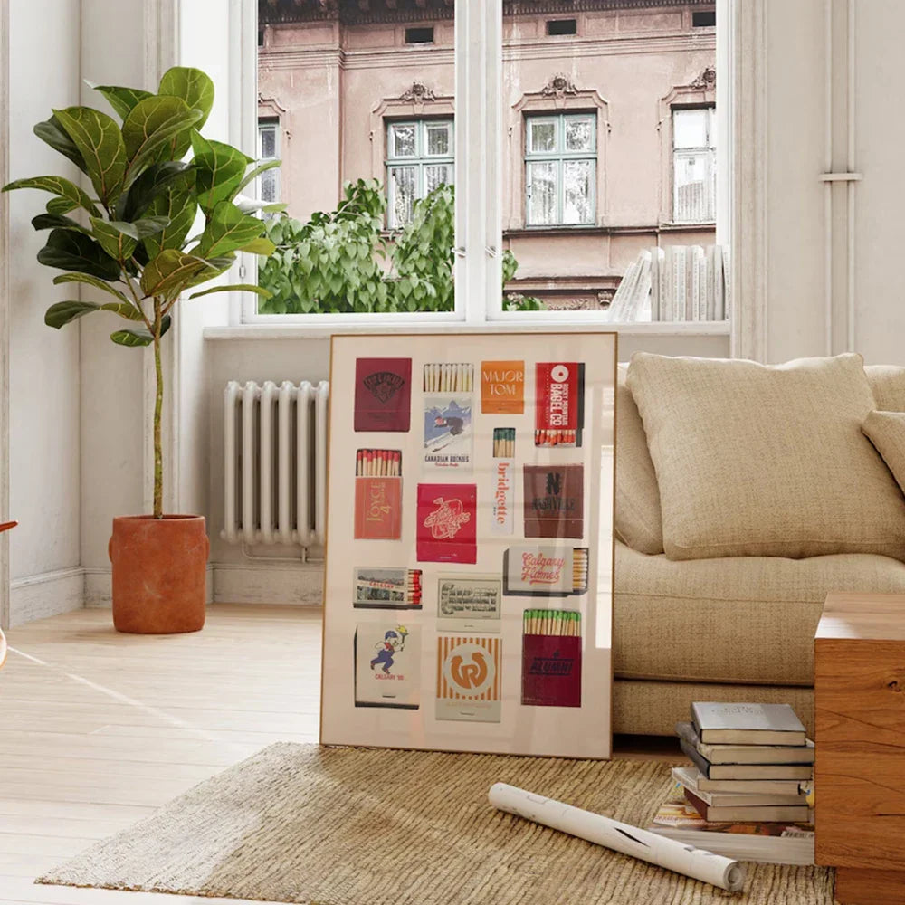 Retro Matchboxes Wall Art