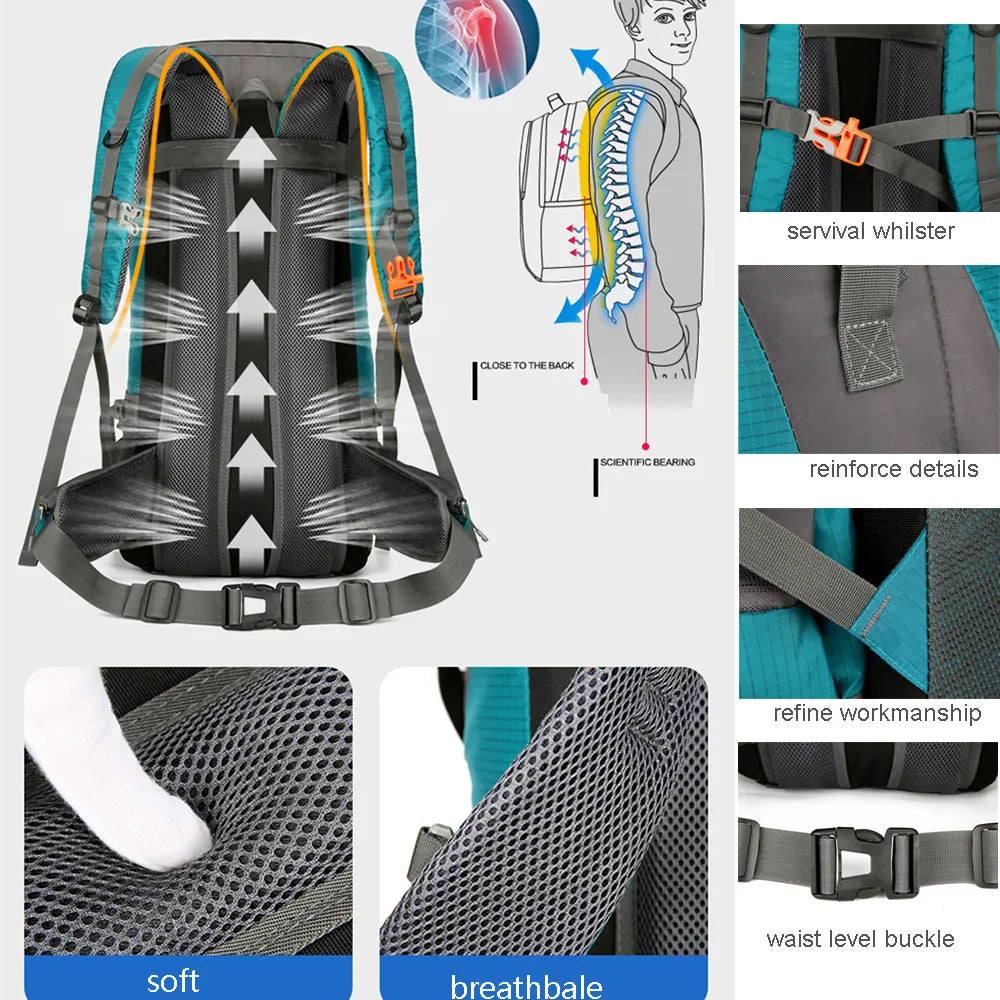 Alpivento 70L trekking backpack | Waterproof camping backpack with rain cover | Large outdoor backpack for hiking, mountaineering & travel Brand name