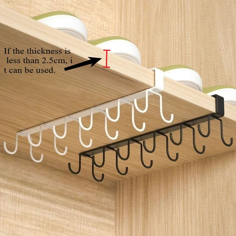 Ferrosa Iron Hooks for Kitchen Cabinet | Wall Shelf & Coat Hooks | Space-saving & Load-bearing