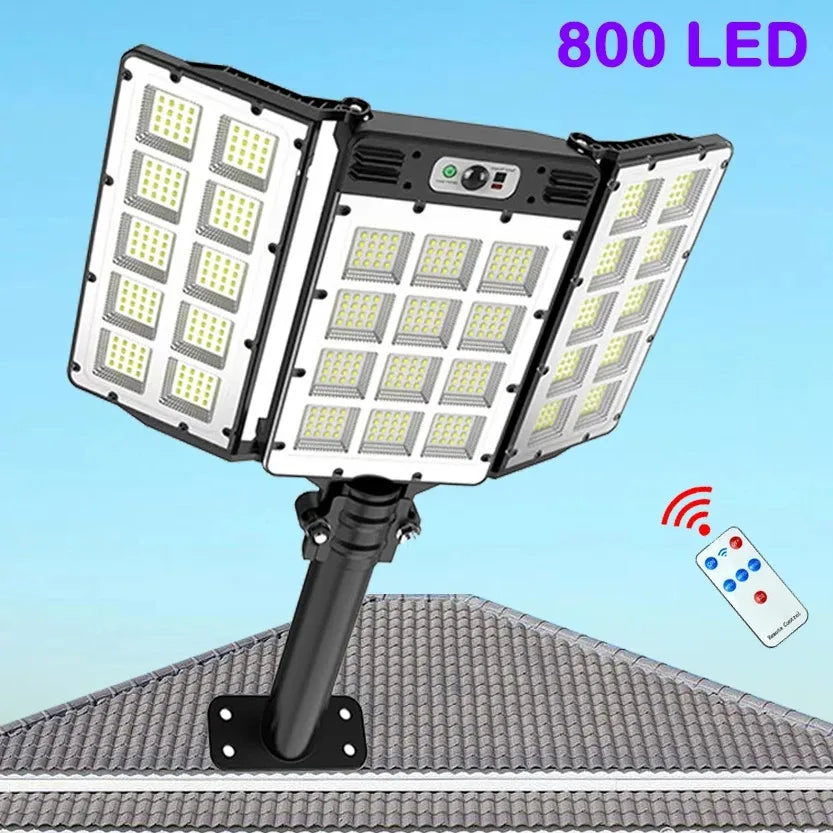SolarBright LumiWall | Solar-powered Wall Light | Motion Sensor & 800 LEDs | Weatherproof
