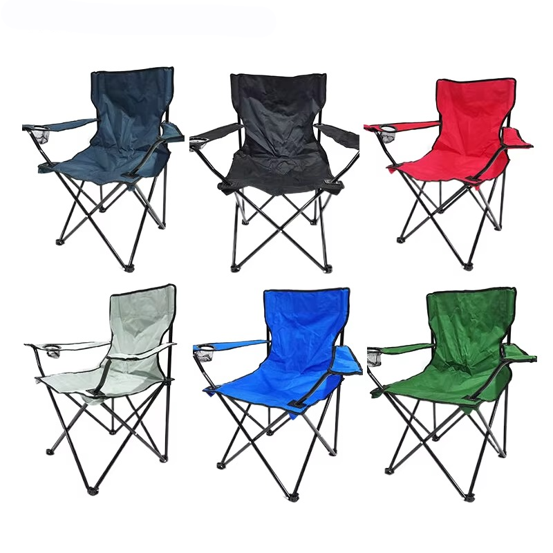 Portable Folding Outdoor Chair with Armrest, Backrest and Cup Holder