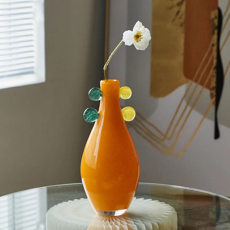 Coloured Globe Handled Glass Jar Vase Collection
