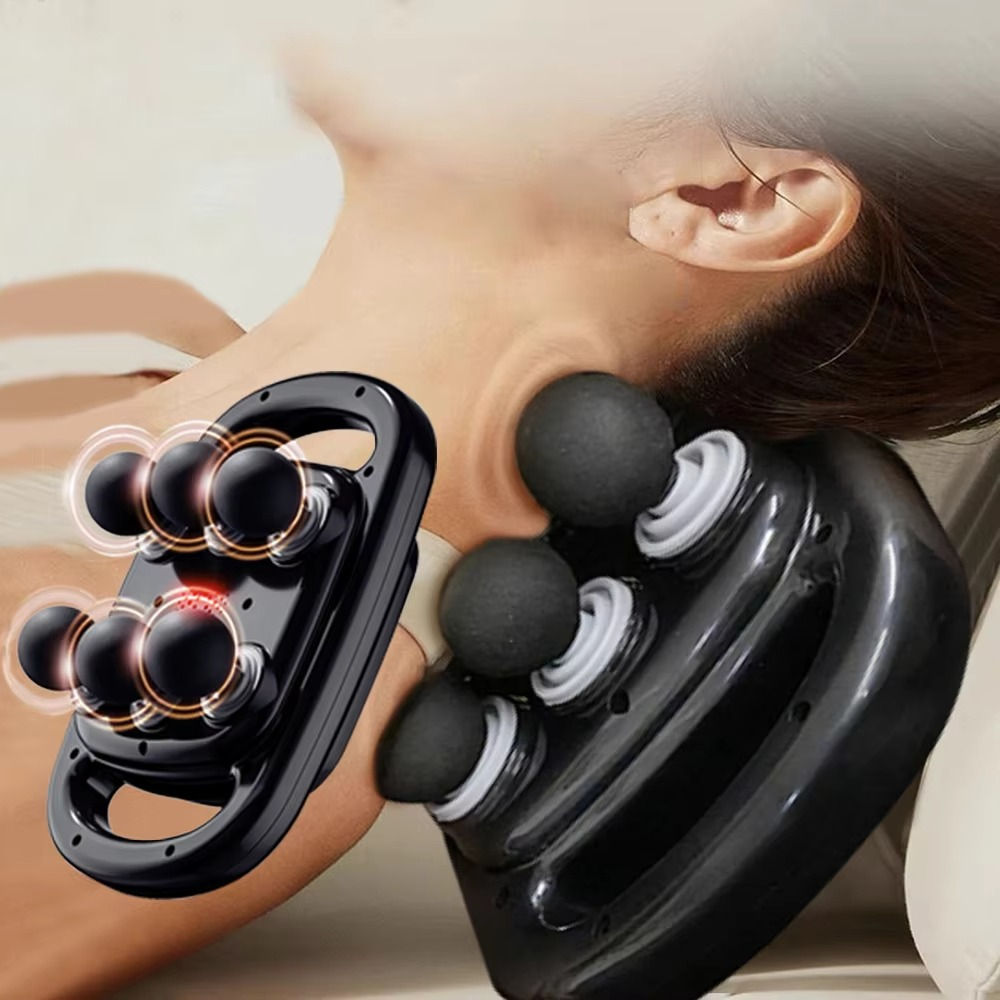 Wireless Deep Tissue Percussion Massager with 6 Attachments and 0.55 in. Stroke