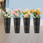 Retro Iron Flower Bucket with Handles – Decorative Metal Flower Pot for Home