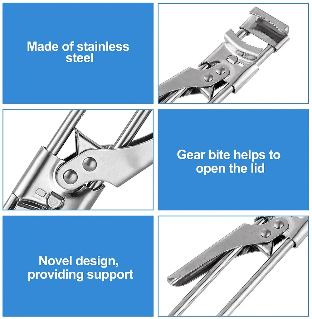 Gripano Glass Opener | Adjustable | Stainless Steel | Anti-Slip Handle | Ideal for Weak Hands
