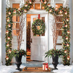 Bright Wooden Christmas Tree Decoration – LED String Lights for Festive Illumination