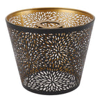 Metal lampshade with gold pattern