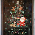 Glimoria | Christmas Window Stickers 2025 | Santa Claus & Christmas Tree | Removable Window Stickers for Glass & Walls | Festive Decor for Christmas & New Year