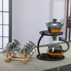 Smooth Arch Glass Magnetic Teapot Set