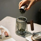 Ultramodern Glass Tea Cup with Filter and Lid