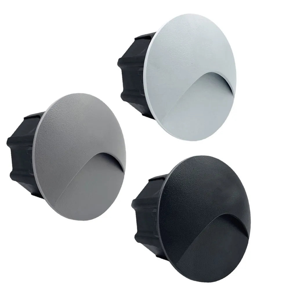 Modern waterproof IP65 LED recessed wall lamp for outdoor lighting - 3W embedded step & staircase balcony portal light