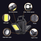 Luminoxx Mini Work Light | 800 Lumen LED | Magnetic Base & USB-C | 5 Modes | IPX5 Water Protection