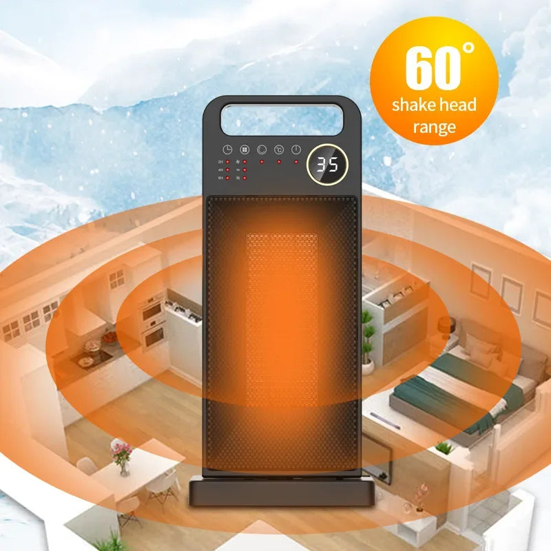 2000W Electric Heater with Remote Control and Touchscreen