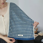 Retro Small Grid Cotton Towel – Soft & Absorbent Household Towel