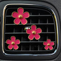 FloraDrive Scent Clips | Flower Air Fresheners for Car | Set of 4 | Decorative Aromatherapy for Vent Slots