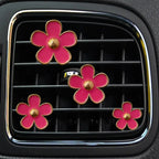 FloraDrive Scent Clips | Flower Air Fresheners for Car | Set of 4 | Decorative Aromatherapy for Vent Slots