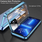 Metal case with lens protection