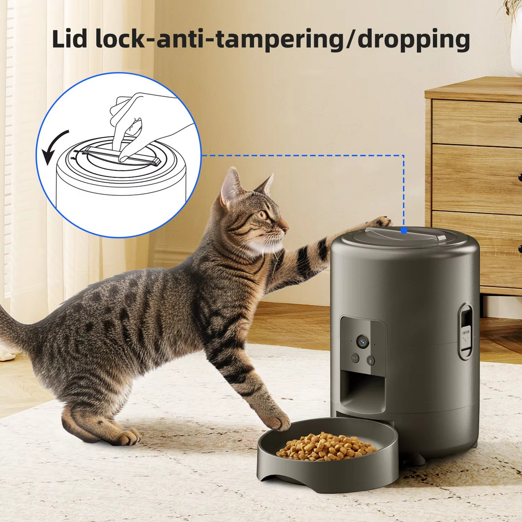 Smart 68oz Automatic Pet Feeder with Camera & WiFi Control