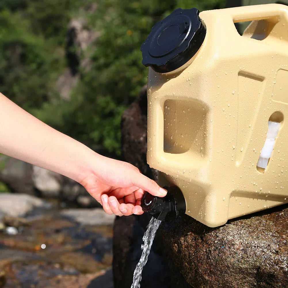 Portable 12L water container with tap – Sturdy canister for outdoor and camping