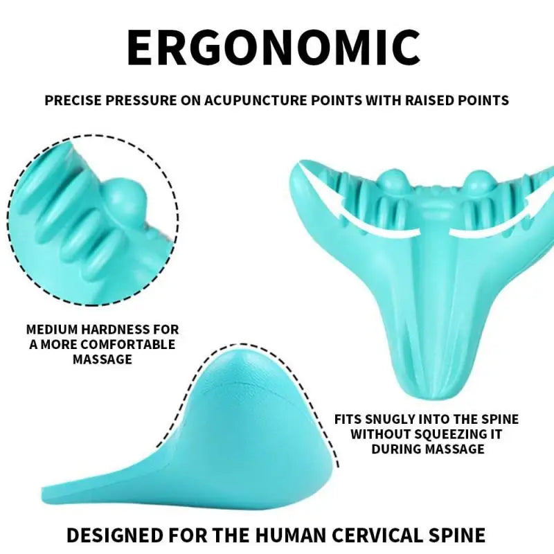 Neck & Shoulder Stretcher SpineLuma | Ergonomic Traction Pillow | Pain Relief & Posture Correction | PU Foam