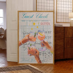 Guest Check" Wall Art – Retro & Playful Decor