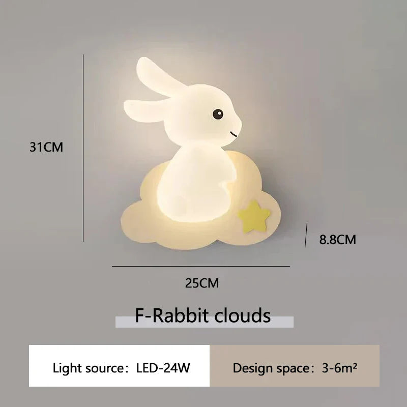 RabbitGlow Lamp - Playful LED Children's Wall Lamp