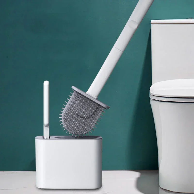 FlexiClean Silicone Toilet Brush Set