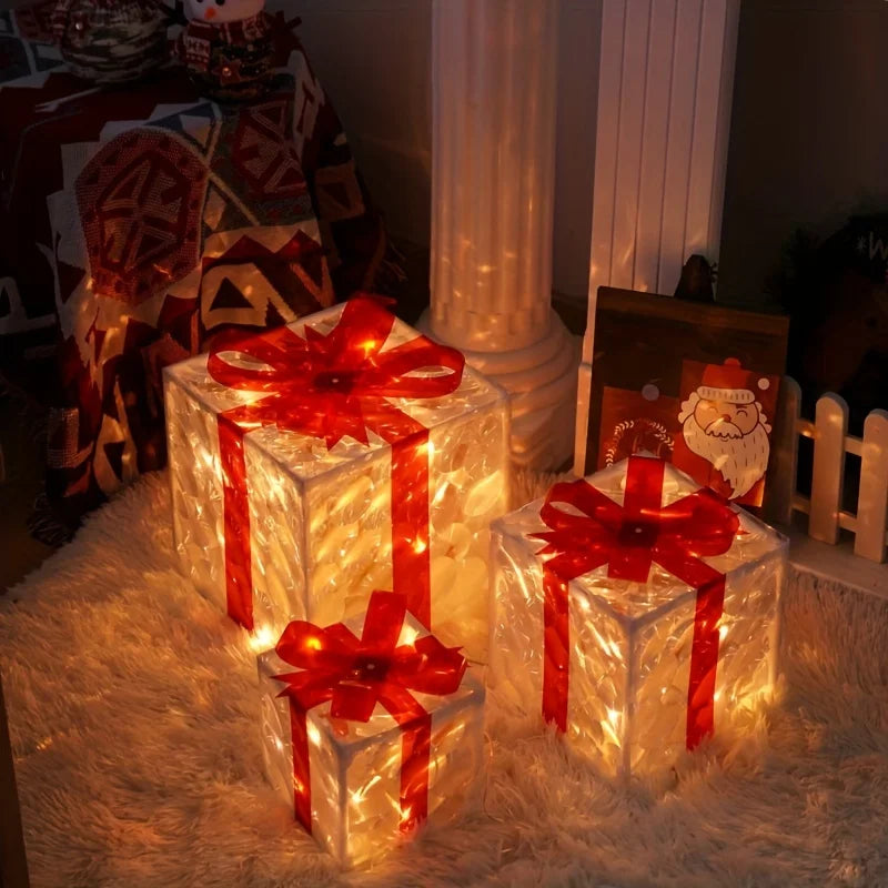 Indoor Light-Up Presents (Set of 3)
