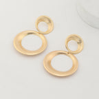 Golden Circle Earrings | Unique Statement Jewelry for a Bold Look