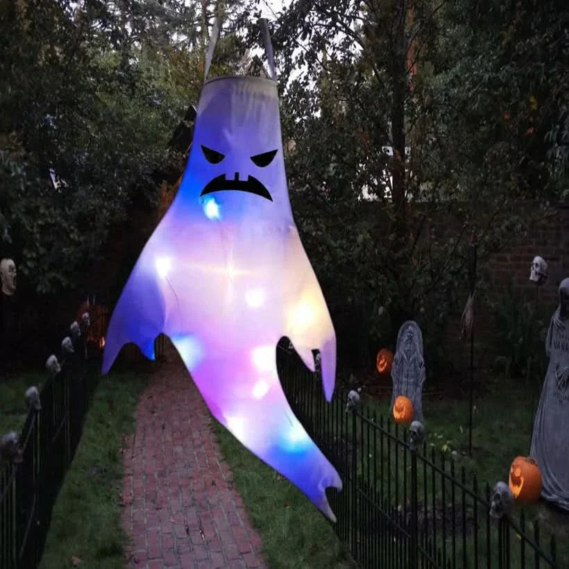 Halloween Hanging Ghost Lights – LED Outdoor Decor