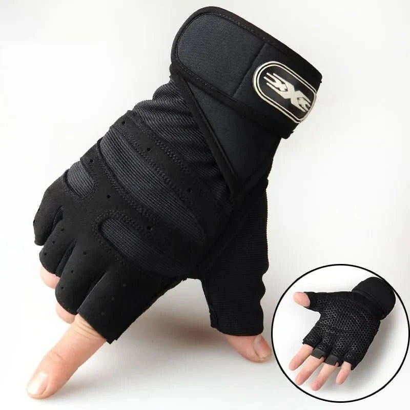 Shock-resistant training gloves with wrist support | For weight training, fitness & cycling